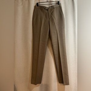 Brooks Brothers “Own Make” Unhemmed Wool Trousers Khaki Brown 33 Reg Made in USA